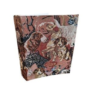 Vintage Tapestry Dog Photo Album 4x6 Photos Dalmatian Scottie Afghan